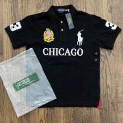 Black Polo Ralph Lauren Chicago polo shirt