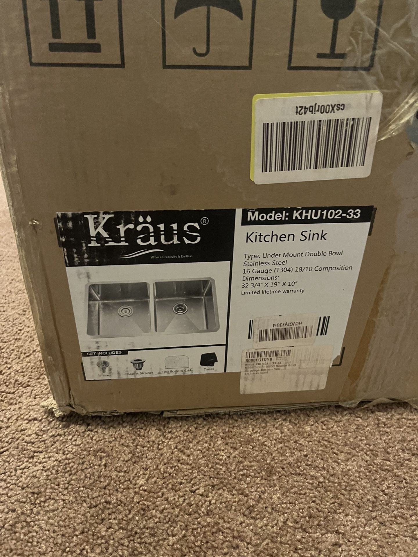Kraus KHU102-33 Undermount Sink