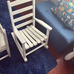 Children’s White Wooden Rocking chair 