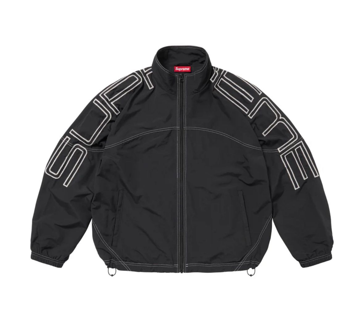 Supreme Spellout Embroidered Track Jacket (Medium)