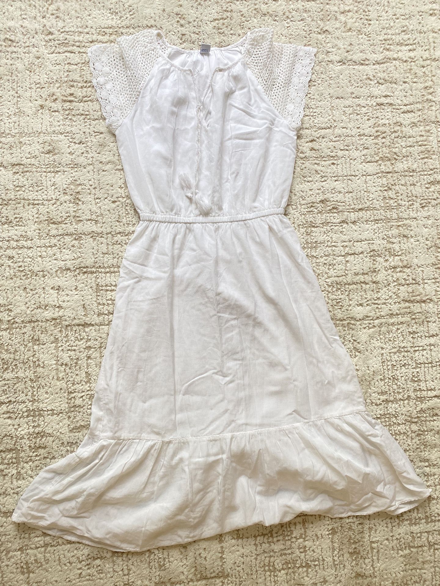 White midi dress