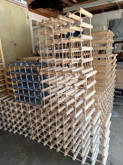 Wooden bottle racks