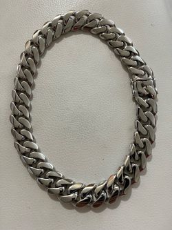 New 18mm 16inch stainless steel Cuban link chain necklace for men or women