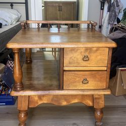 Charming Wooden End Table 