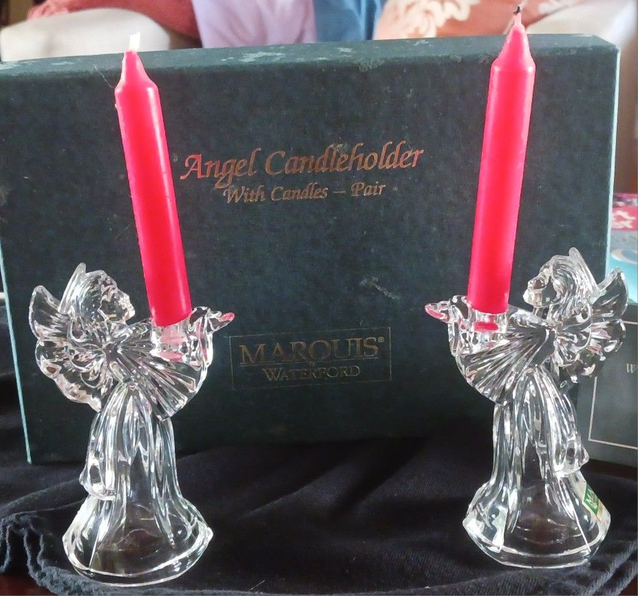 Waterford Crystal Angel Candleholders (2)