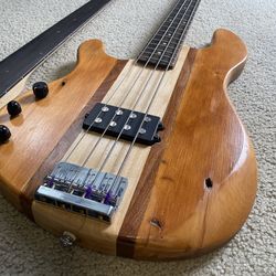 LEFT-HANDED custom electric bass guitar