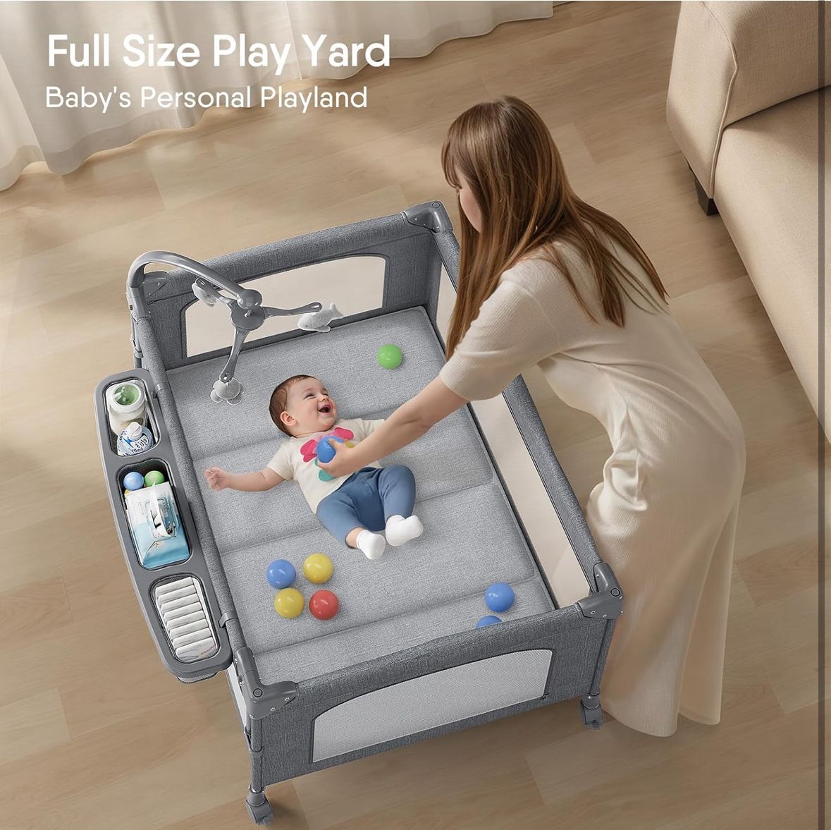 4 in 1 Baby Bassinet, Pack and Play Nursery furniture & Decor