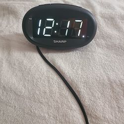 Sharp Model SPC-073 LED Alarm Clock Black 