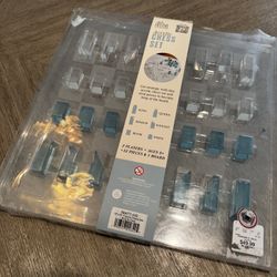 Acrylic Chess Set for Decor and Playing - Modern Blue Chess - Colorful Chess