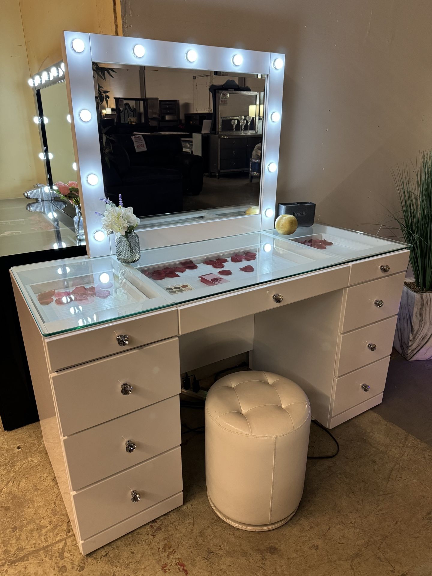 Stylish Black Or White Vanity With LED Mirror. Only $799!! Was $1599!!