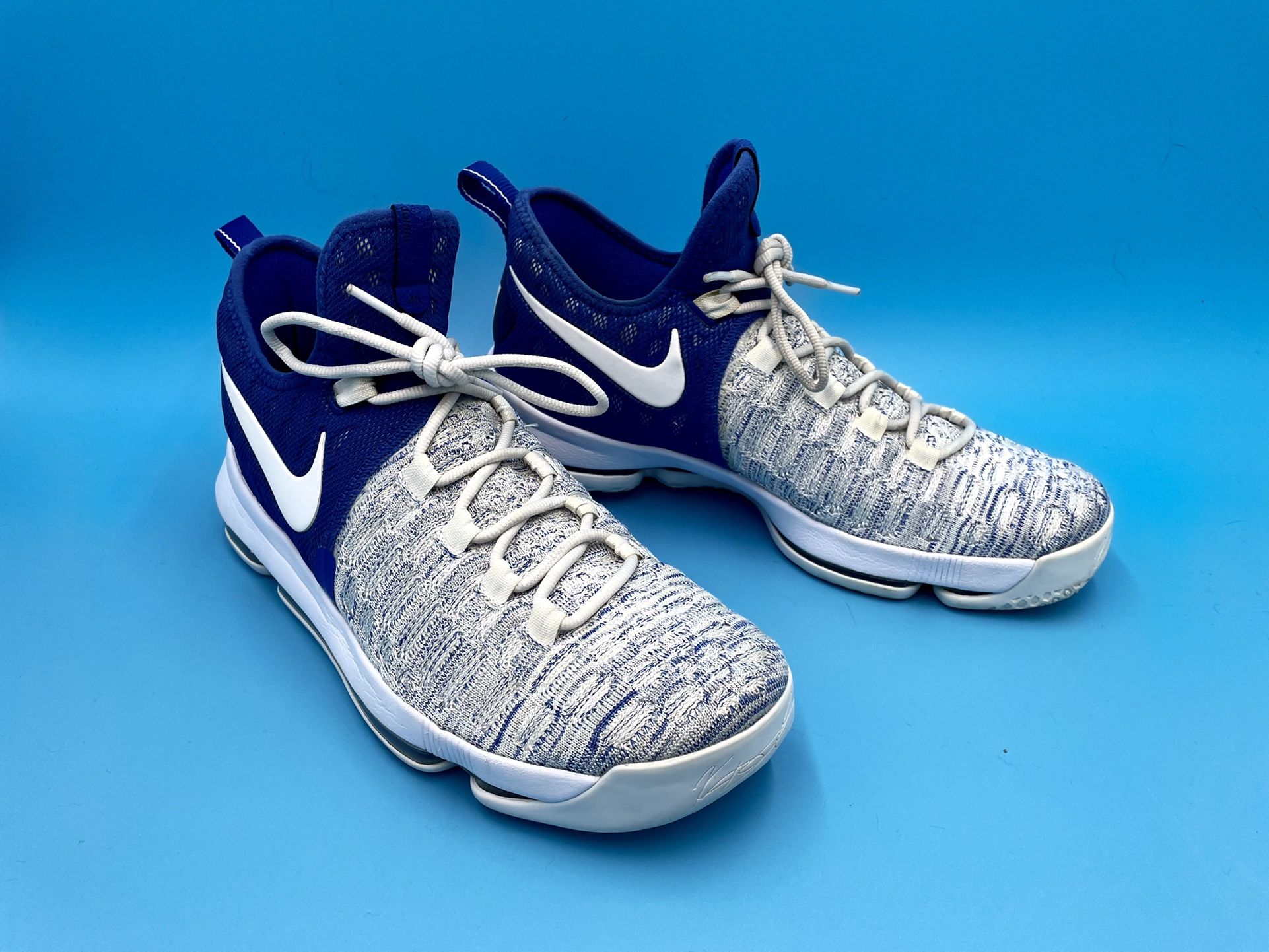 Nike KD 9 "Kevin Durant" Blue & White Basketball Shoes Men Size US 10.5