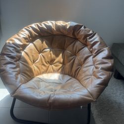 Leather Saucer Chair