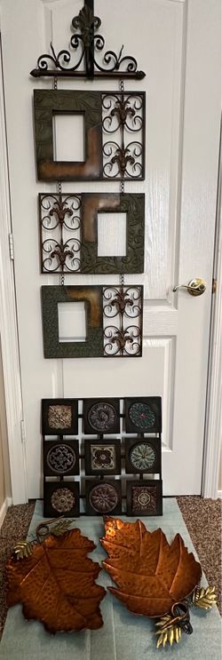 ( 4 ) Assorted Beautiful Metal Wall Decor
