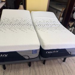 Nectar Luxe Hybrid Split King Mattress - LIKE NEW 