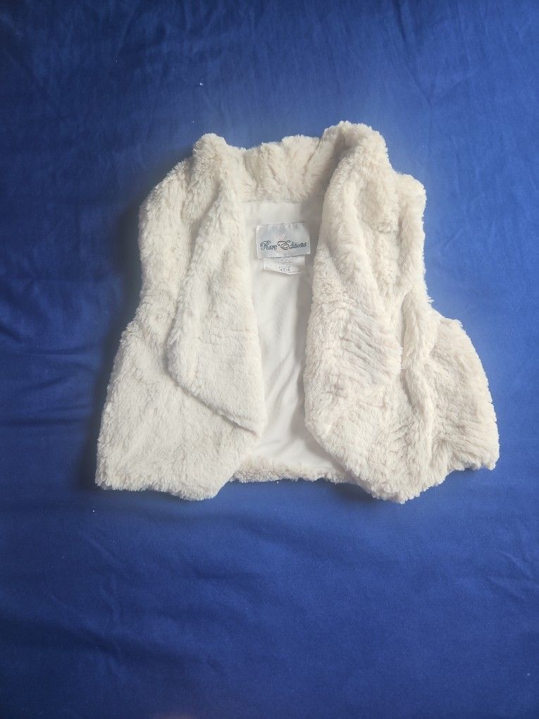 Faux Fur Vest 100% Polyester Size 4T/4