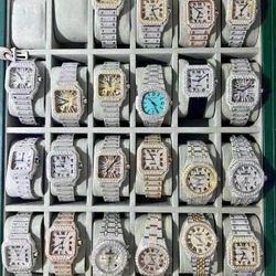 ✅, full Moisanaite diamond✅, diamond tester certified ✅, automatic movement ✅ Sapphire glass✅