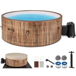 Brand New 72 Inches 4-6 Person Inflatable Hot Tub SPA with LED Display and 120 Air Jets