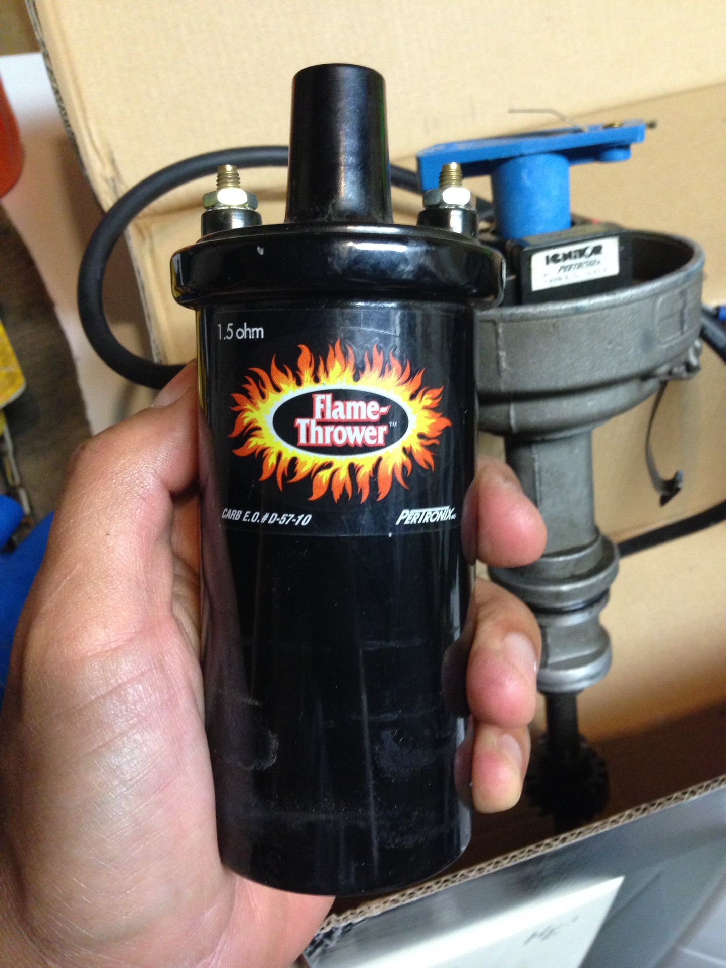 289 Autolite Distributor w/Pertronix module & Flame Thrower Coil