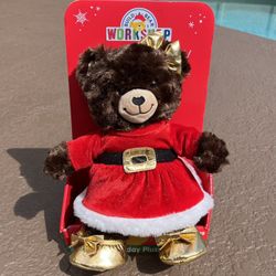 Brand new Build-A-Bear Santa Teddy Bear girl Holiday Plush