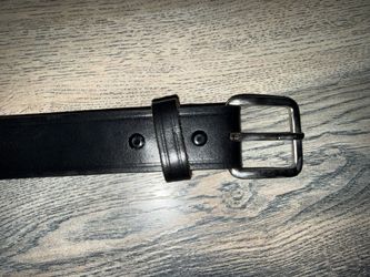 Top Grain Leather 32 Belt Black Assembled in USA