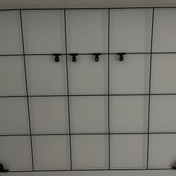 (2) Memo board with clips, black