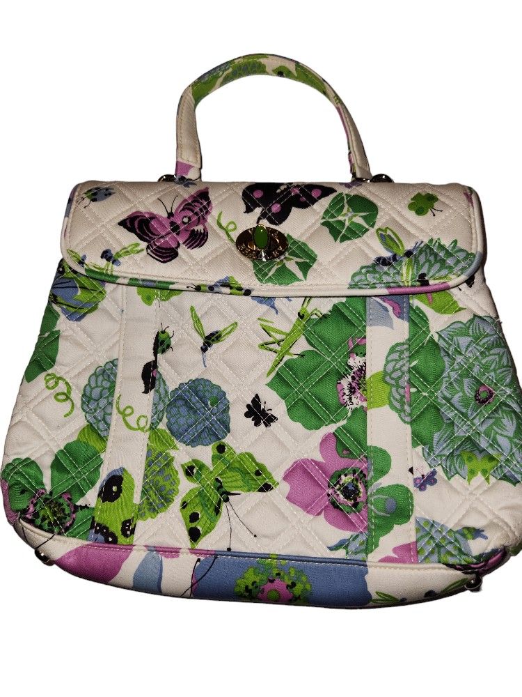 Vera Bradley SPRING BUTTERFLY Nicole Sateen Limited Edition Bag Purse