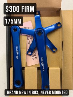 blue sugino 75 track crankset 175mm