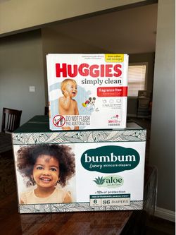 Bumbum diapers & Huggies wipes . Delivery area 91732