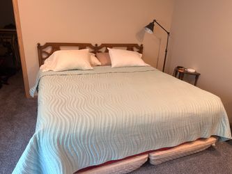 BEDS + frame, table, lamp, linens!