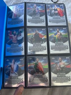Binder filled with UFC cards