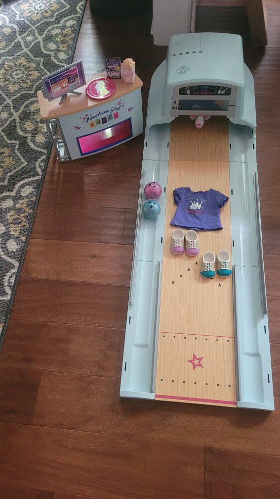 American Girl Bowling Alley Play Set Works