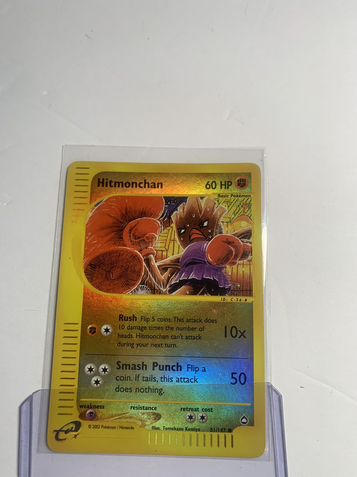 Pokémon Hitmonchan E-Reader, Reverse Holo 