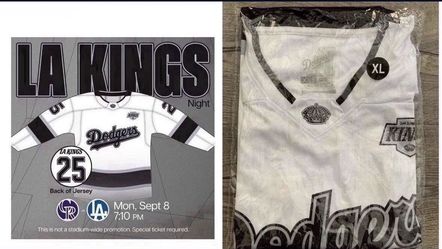 Dodgers 2025 LA Kings Night Jersey SGA Monday 9/8/25 SIZE XL