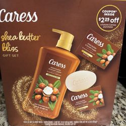New Caress Shea Butter Bliss Body Wash Silk Gift Set