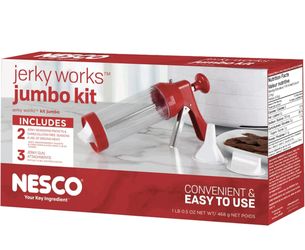 Nesco Jerky Works Jumbo Kit With 3 Spice packs & 3 Attachments