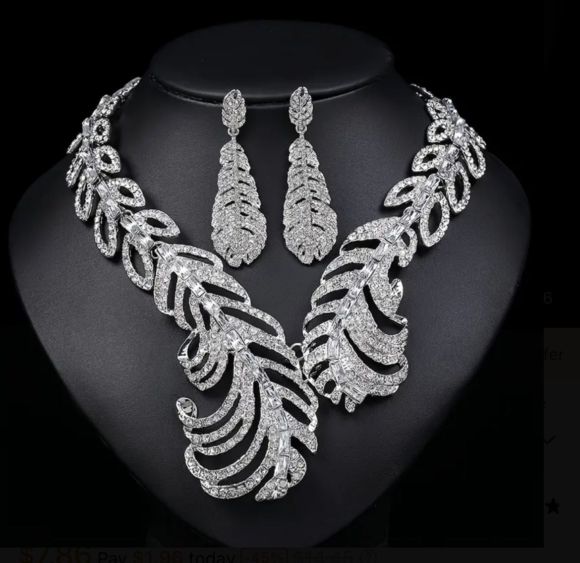 Elegant Necklace Set Silver 