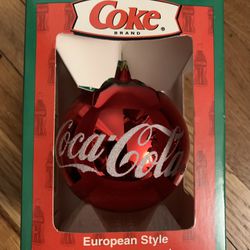 Coca-Cola glass Christmas ball ornament