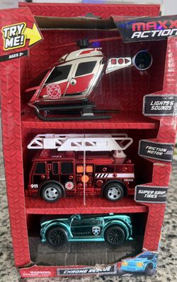 Great Easter Gift - light up helicopter fire truck police car