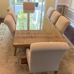 Restoration Hardware Reclaimed Solid Wood Table with Chairs