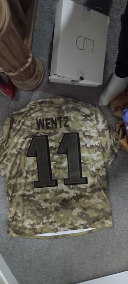 Official Nike Carson Wentz Salute To Service Jersey Authentic With Patches Rare Find