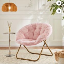 NEW - Cozy Saucer Chairs Faux Fur Living Room