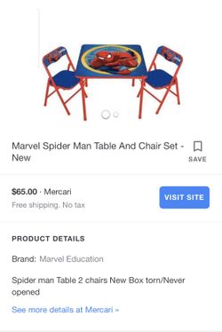 SpiderMan Table Set