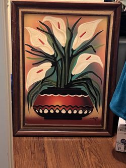 Wooden Frame Wall Art Like New