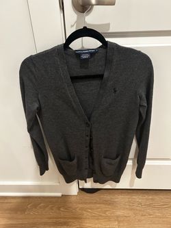 Women’s Ralph Lauren Sport Gray Merino Wool Cardigan