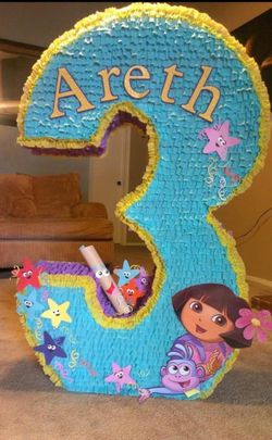 Dora pinata and goodie bags