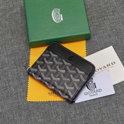 Goyard Matignon Small Zip Around Wallet Black