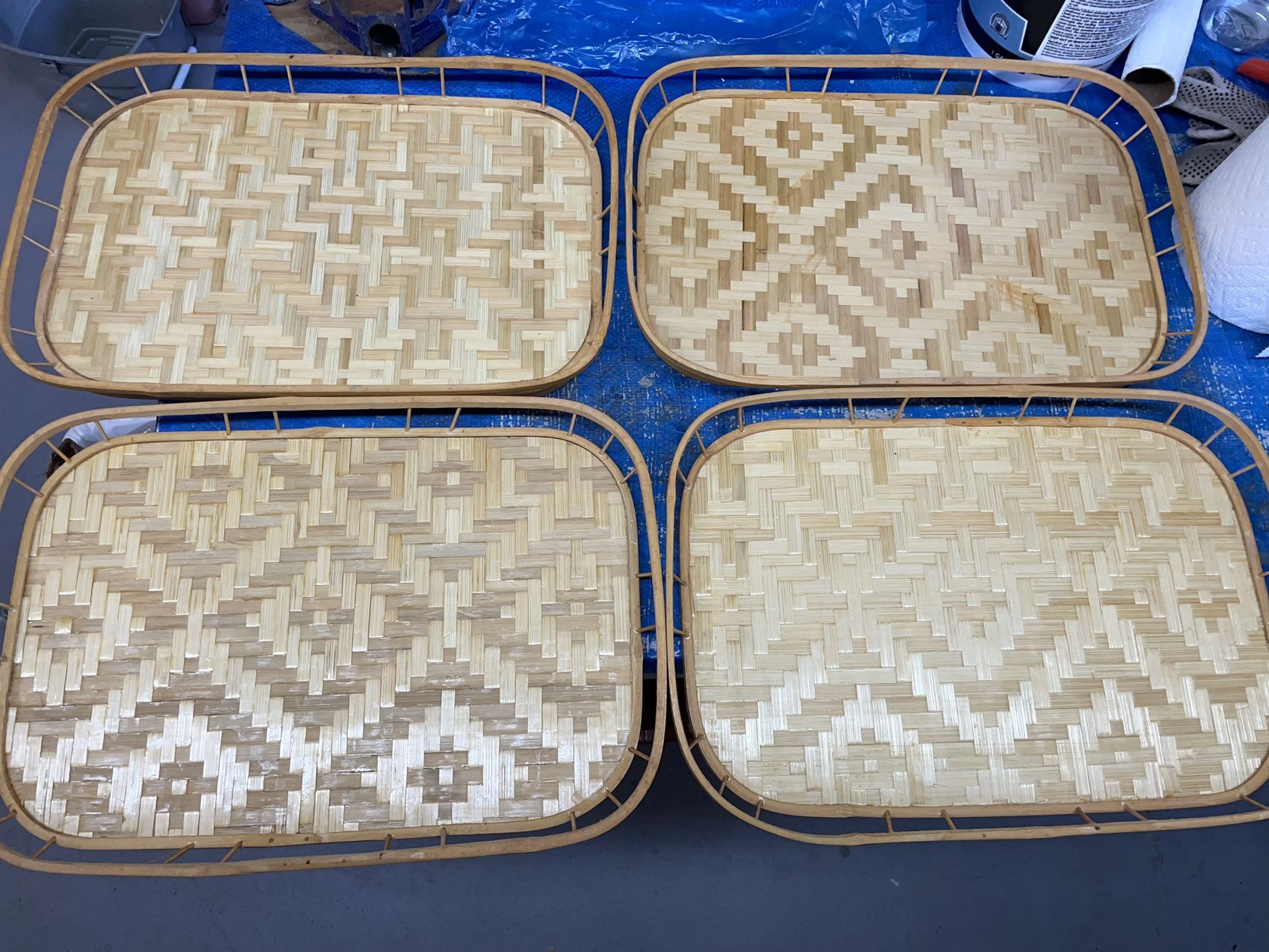 Bamboo Trays 4 For $10