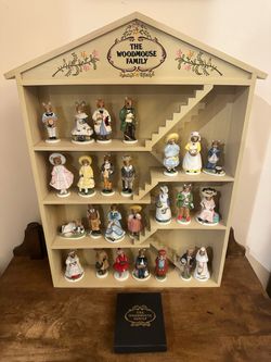 Vintage 1985 Franklin Mint The Woodmouse Family Complete 25 Figures Shelf COA Box⁠