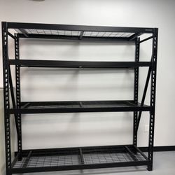 Kobalt Bolted 4 -Tier Heavy Duty Black Metal Utility shelving unit with Wire Shelves ( 84-in W x 24-in D x 84-in H )
