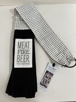 Kitchen Boa Towel “Meat, Fire, Food” New